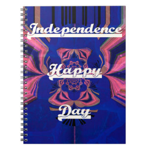 Abstrakt Independence day Firande Art Anteckningsbok Med Spiral