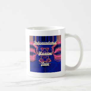 Abstrakt Independence day Firande Art Kaffemugg