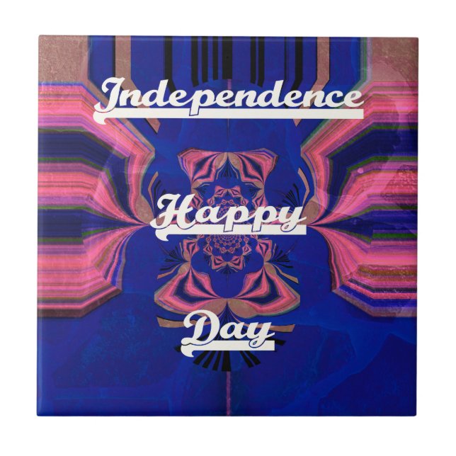 Abstrakt Independence day Firande Art Kakelplatta (Framsidan)