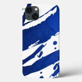 Abstrakt Indigo Blue Brushstrokes