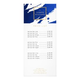 Abstrakt Indigo Blue Brushstrokes Reklamkort