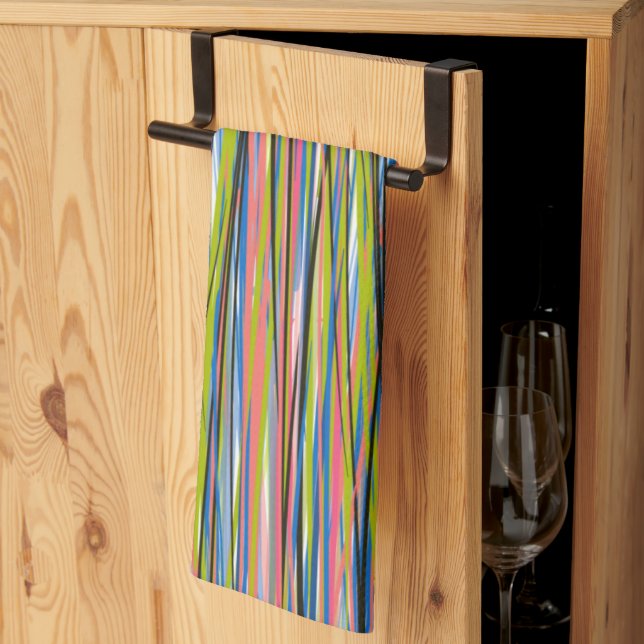 Abstrakt indisk boho-linjämönster     kökshandduk (Thirds Fold)