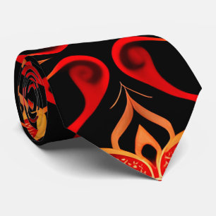 Abstrakt indonesiskt batik-Blommönster Slips