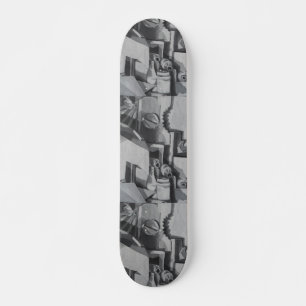 Abstrakt industriell bild mini skateboard bräda 18,5 cm