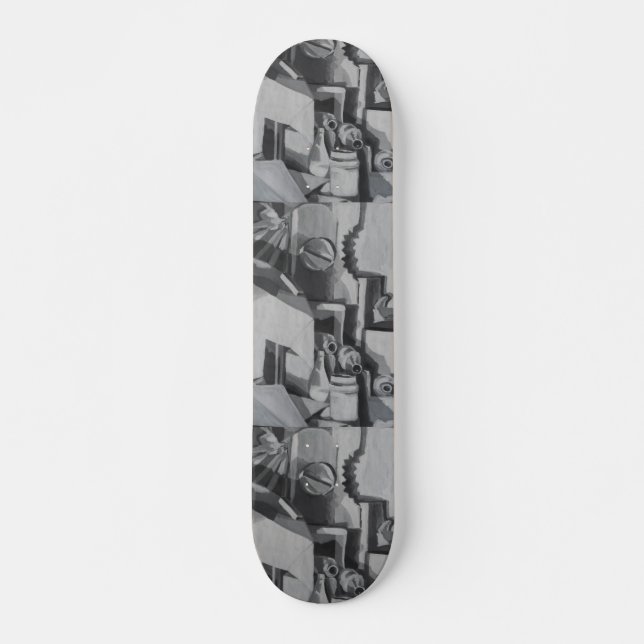 Abstrakt industriell bild mini skateboard bräda 18,5 cm (Framsida)