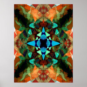 Abstrakt Inkblot Mönster Poster
