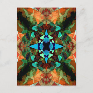 Abstrakt Inkblot Mönster Vykort