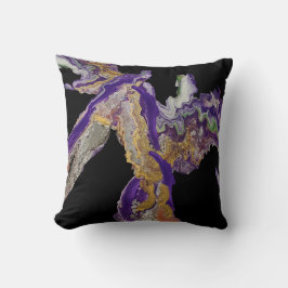 Abstrakt inom Lila - Vätskerakryl på en Kudde