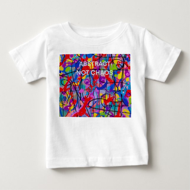 Abstrakt Inte Kaos Bebis T Shirt (Framsida)