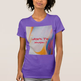 "Abstrakt Intrigue: 'hard to Know' Typography on W T Shirt