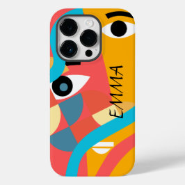 Abstrakt iPhone-skal med livfulla färger för ansik