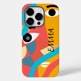 Abstrakt iPhone-skal med livfulla färger för ansik