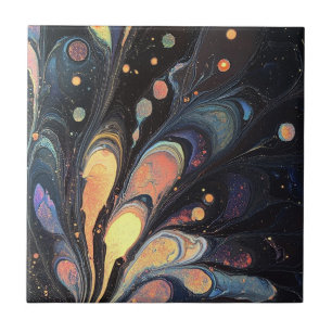 Abstrakt Iridescent Art Tile Kakelplatta