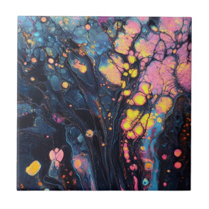Abstrakt Iridescent Art Tile Kakelplatta