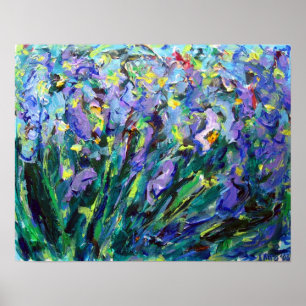 Abstrakt Iris Flower Fine Art Poster utskrifter