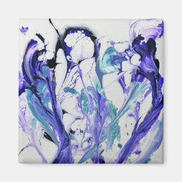 Abstrakt Iris Flowers Magnet