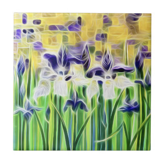 Abstrakt Iris-platta Kakelplatta