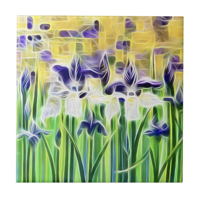 Abstrakt Iris-platta Kakelplatta (Framsidan)