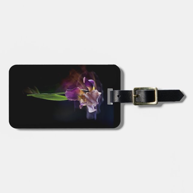 Abstrakt Irisblomma – Elegant blomsterkonst Bagagebricka (Horisontell Framsida)