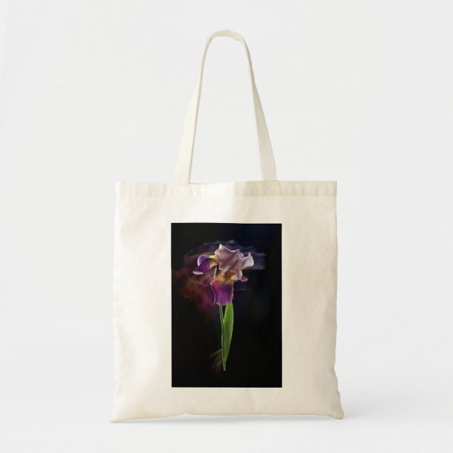 Abstrakt Irisblomma – Elegant blomsterkonst Tygkasse (Framsidan)