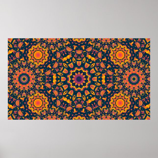 Abstrakt islamic mönster, arabiska stil. Sömlös Poster (Framsidan)