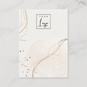 Abstrakt Ivory Guld Necklace Band Logotyp Visning Visitkort