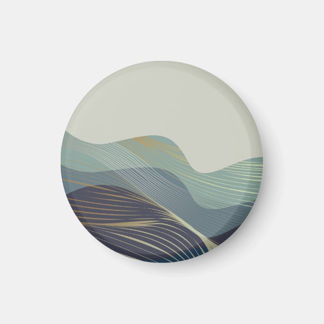 Abstrakt Japanskt landskap Magnet (Framsidan)