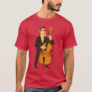 Abstrakt Jazz Cellist Art - Modern Musician Graphi T Shirt