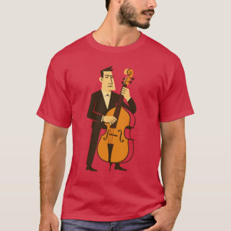 Abstrakt Jazz Cellist Art - Modern Musician Graphi T Shirt