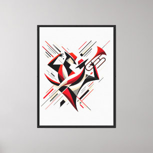 Abstrakt Jazz Trombon Par Canvastryck