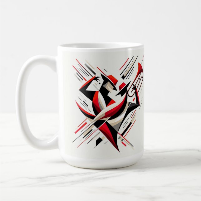 Abstrakt Jazz Trombon Par Kaffemugg (Vänster)