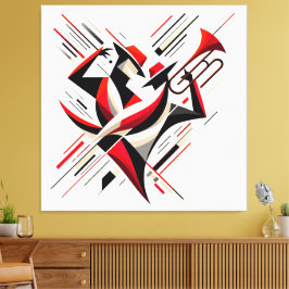 Abstrakt Jazz Trombone par Canvastryck