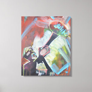 Abstrakt Jazz Trumpet Blast Neo-Expressionist Canvastryck