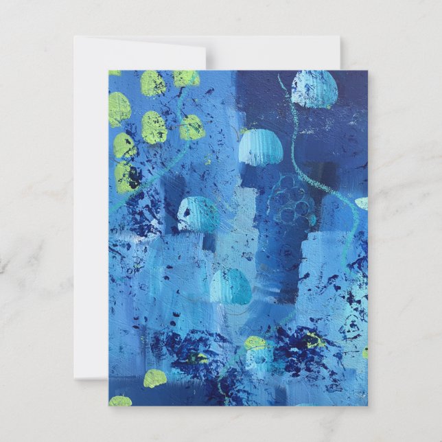 Abstrakt Jellyfish Note Card Anteckningskort (Framsida)