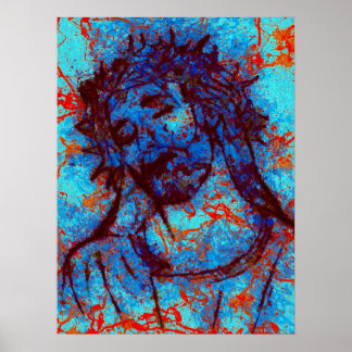 abstrakt jesus poster