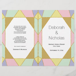 Abstrakt jewel blek tonar det moderna bröllopsprog