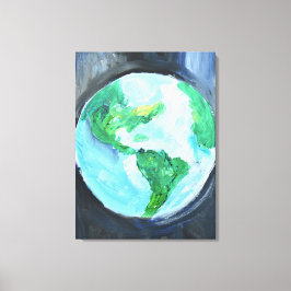 Abstrakt jordglob från planeten jorden canvastryck