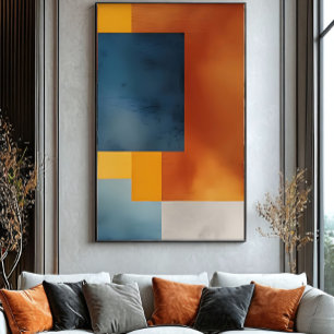 Abstrakt jordnära geometri poster
