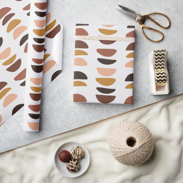 Abstrakt | Jul | Beige | Minimalistisk | Presentpapper (Hantverk)