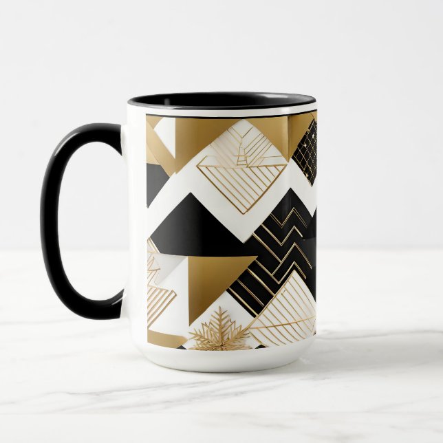 abstrakt jul diamant kaffemug mugg (Vänster)