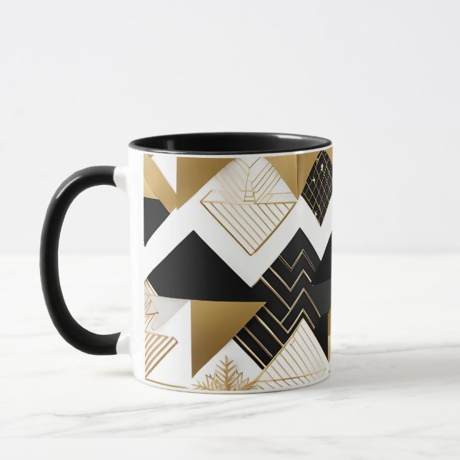 abstrakt jul diamant kaffemug mugg (Vänster)