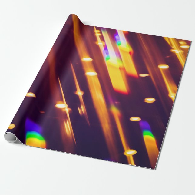 Abstrakt julafton Guld-gnistor eller glitter ljus. Presentpapper (Utrullad)