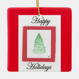 Abstrakt Julgran Glad helg Julgransprydnad Keramik