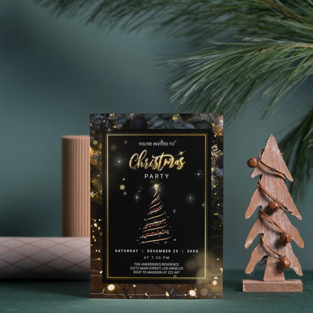 Abstrakt julgran jul inbjudan (Skapare uppladdad)