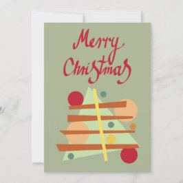 Abstrakt Julgran Julkort