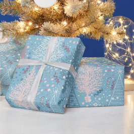 ABSTRAKT JULGRANAR MÖNSTER 2 PRESENTPAPPER