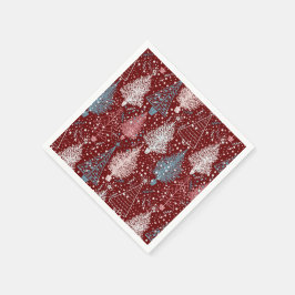 ABSTRAKT JULGRANAR MÖNSTER 3 PAPPERSSERVETT