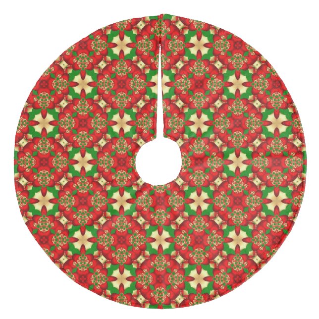 Abstrakt Julgransmatta Fleece (Framsidan)