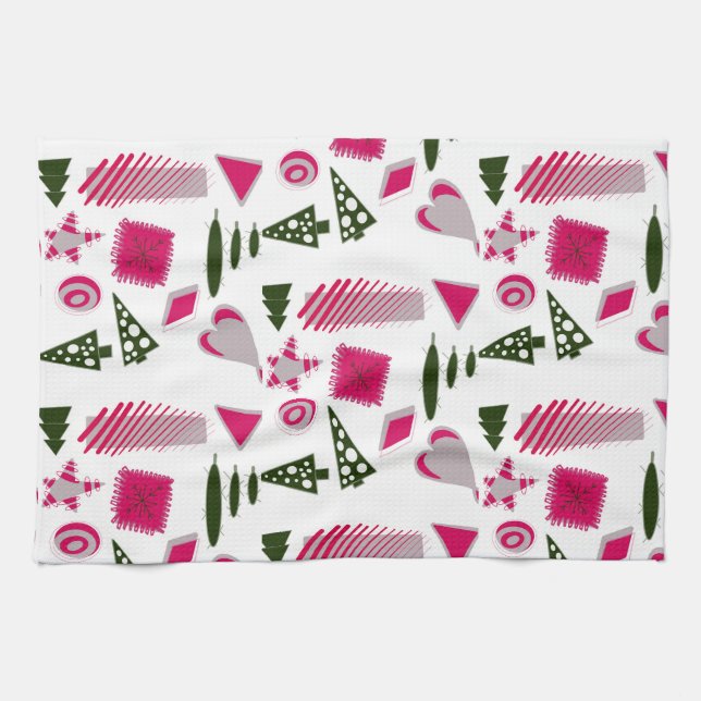 Abstrakt julhandduk kökshandduk (Horisontell)