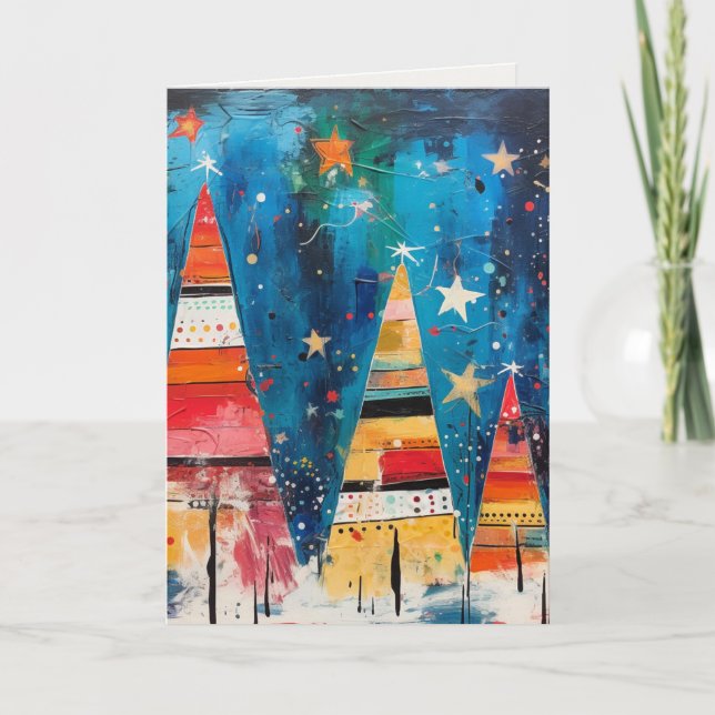 Abstrakt julkort med design helgkort (Framsida)